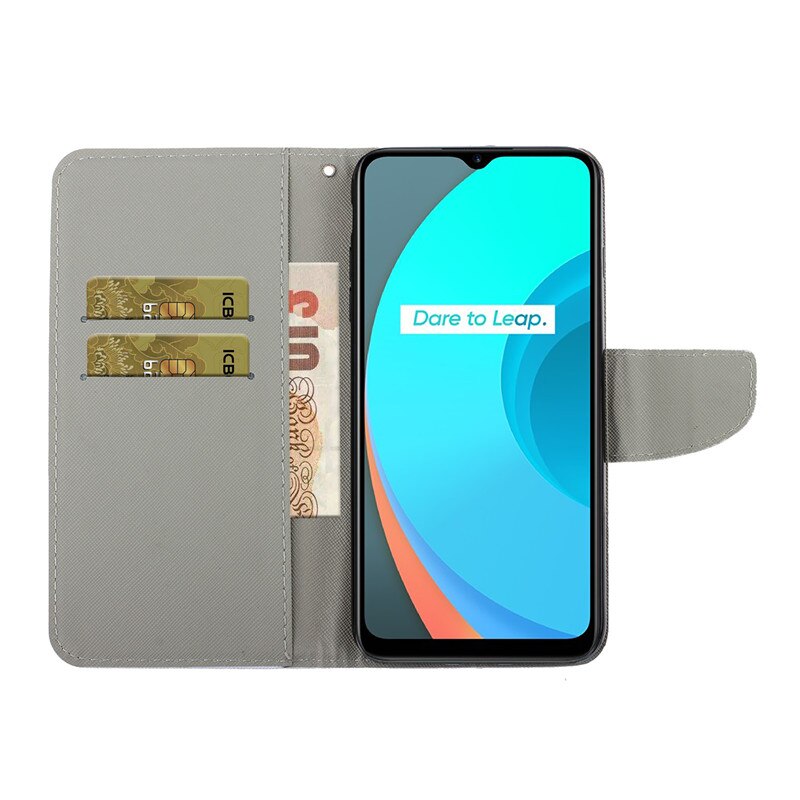 Realme  c11 hoesje voor oppo realme  c11 hoesje voor oppo realme  c 11 fundas leren magnetische flipstandaard telefoonhoesje tas etui