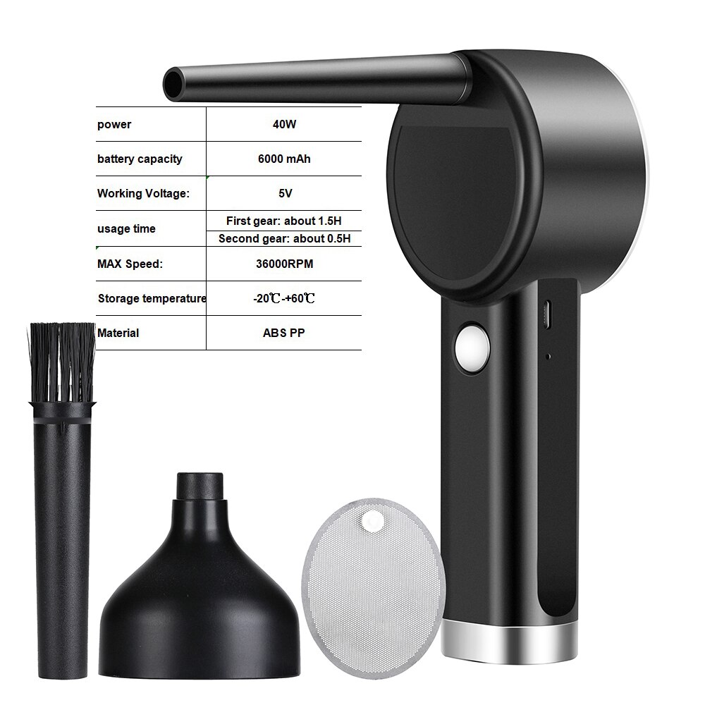 Cordless Air Duster Rechargeable Keyboard Cleaner Blower Hand-held Charging Dust Blower Tablet Laptop Computer Accessories: B-6000mah