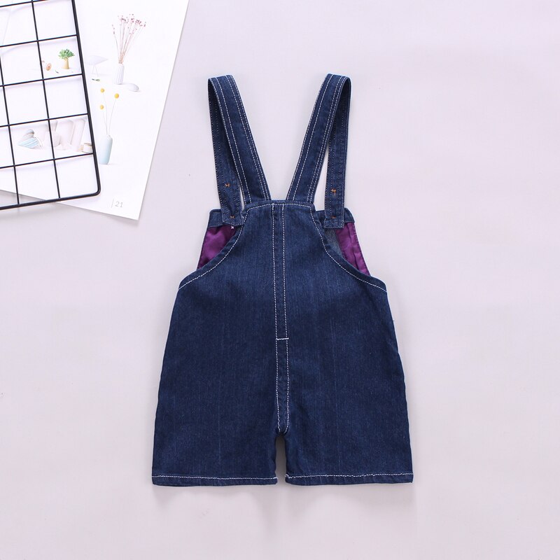 DIIMUU enfants bébé garçons enfant Denim bas nourrissons dessin animé impression pantalon vêtements enfants été salopette vêtements