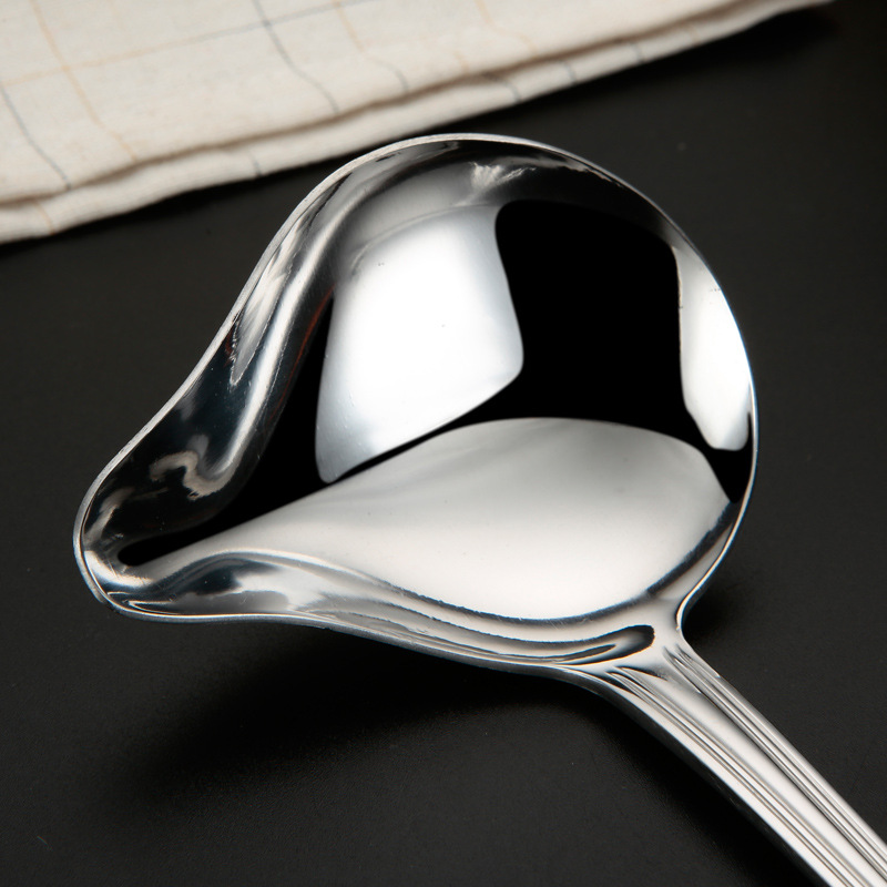 Cuillère à Sauce à soupe en acier inoxydable, petite louche à soupe, cuillère de service créative, cuillère à Sauce au bouillie, couverts délicats, 1 pièces
