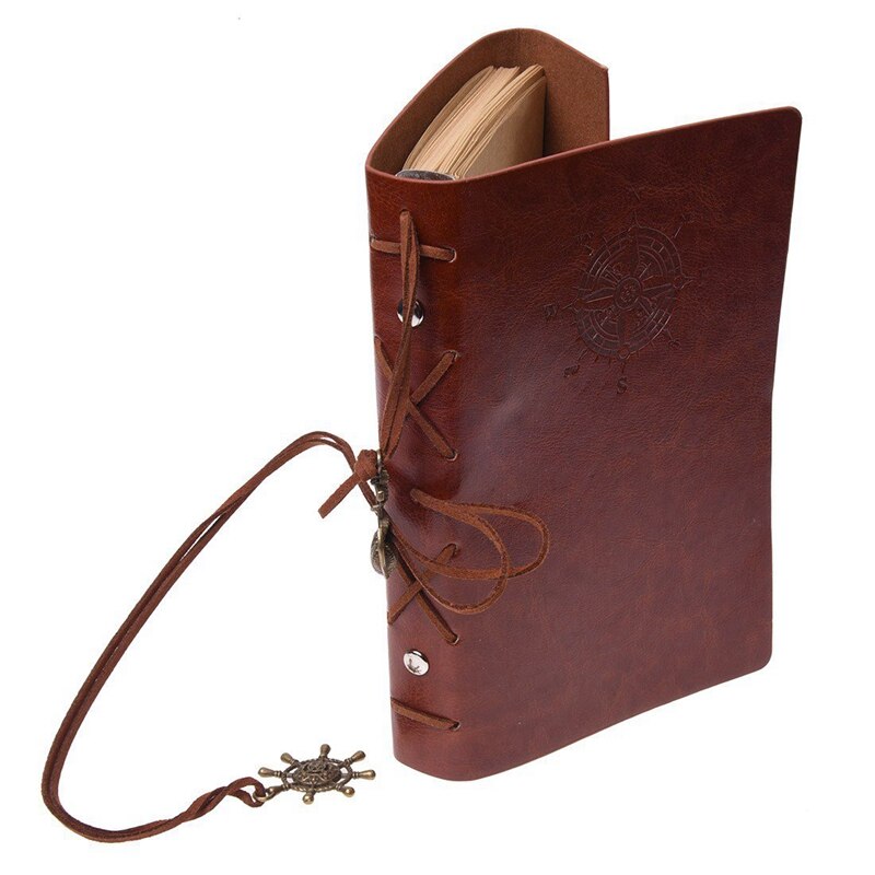 Retro Personality Notebooks Journal Notepads Ring Binder Diary Notebook Light Brown S &amp; Refillable Notebook Journals,A6 Leather