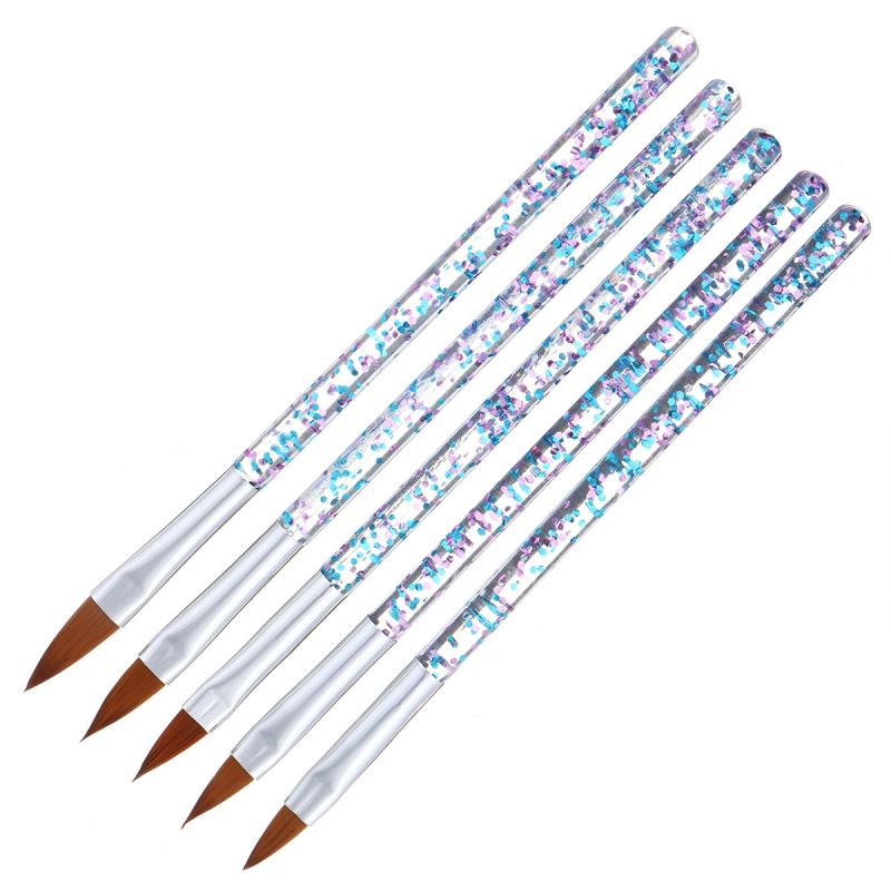 Juego de 5 piezas para tallado de uñas, juego de pinceles para manicura, dibujo, pluma de pintura, de acrílico, herramientas de arte de uñas