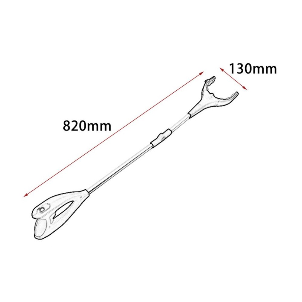 Garbage Pick Up Tool with LED Metal Clip Reacher Sanitation Device Folding Rubbish Pickup Clamp Claw Kitchen Garden