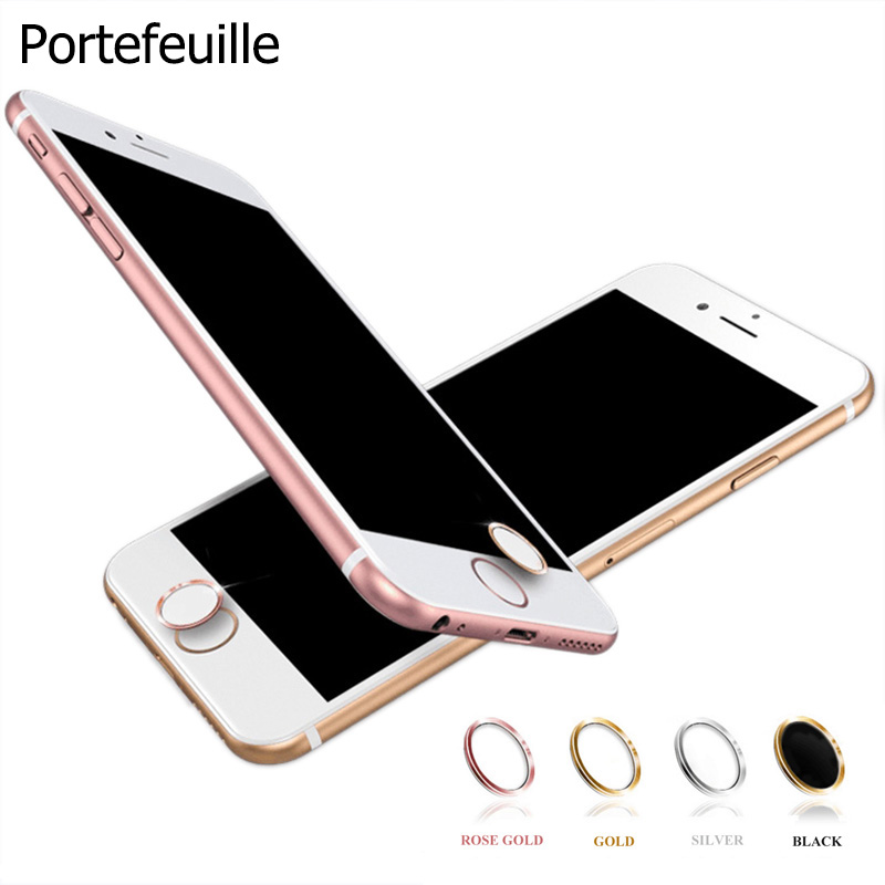 Portefeuille accueil bouton autocollant tactile ID bouton couverture pour Apple iPhone 8 7 Plus 6 S 6 S 5 S SE 5 5C 4 4 S accessoires de téléphone portable