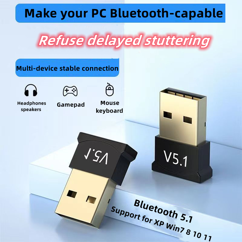 USB Bluetooth 5.1 Adapter, Wireless Bluetooth For Computer Laptop