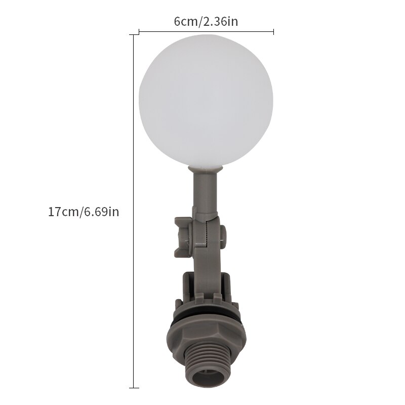 Grijze Koe Water Kom Bal Vlotter Plastic Verstelbare Auto Fill Float Kogelkraan Water Schakelaar Voor Watertoren tank: 4fen pipe
