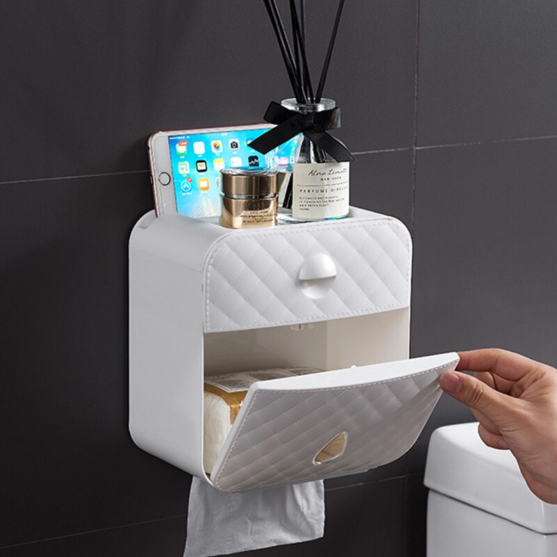 Badkamer Toiletpapier Handdoekhouder Waterdichte Houder Voor Toiletpapier Lade Papierrol Buis Opbergdoos Lade Tissue Doos
