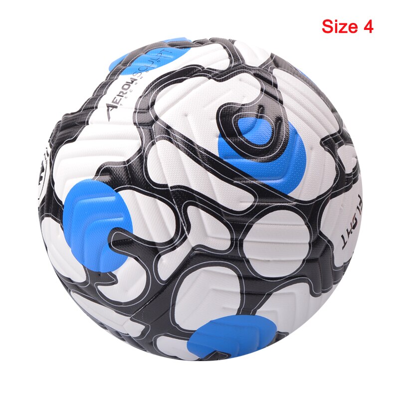 Soccer Balls Official Size 5 Size 4 Premier Seamless Goal Team Match Ball Football Training League futbol bola: 21-Blue Black Size 4