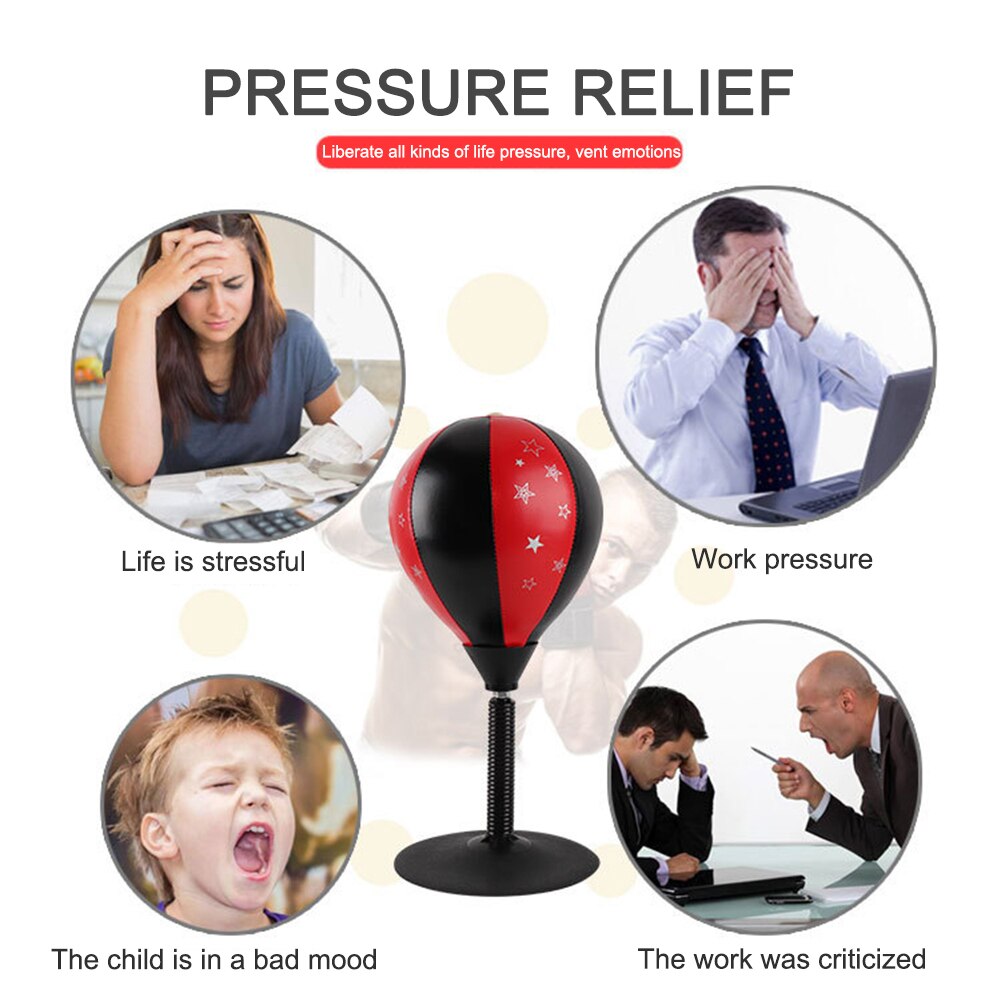 Desktop Punching Bag Mini Punch Sports Fitness Punching Bag Speed Balls Vent Ball Stand Boxing Stress Relief Toy