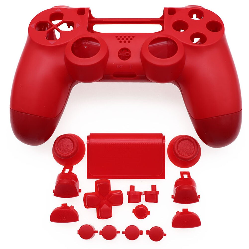 TingDong Full Plastic Hard Shell + Buttons Mod Kit For JDS JDM-050 055 For PS4 5.0 Controller Housing Cover Case: Clear