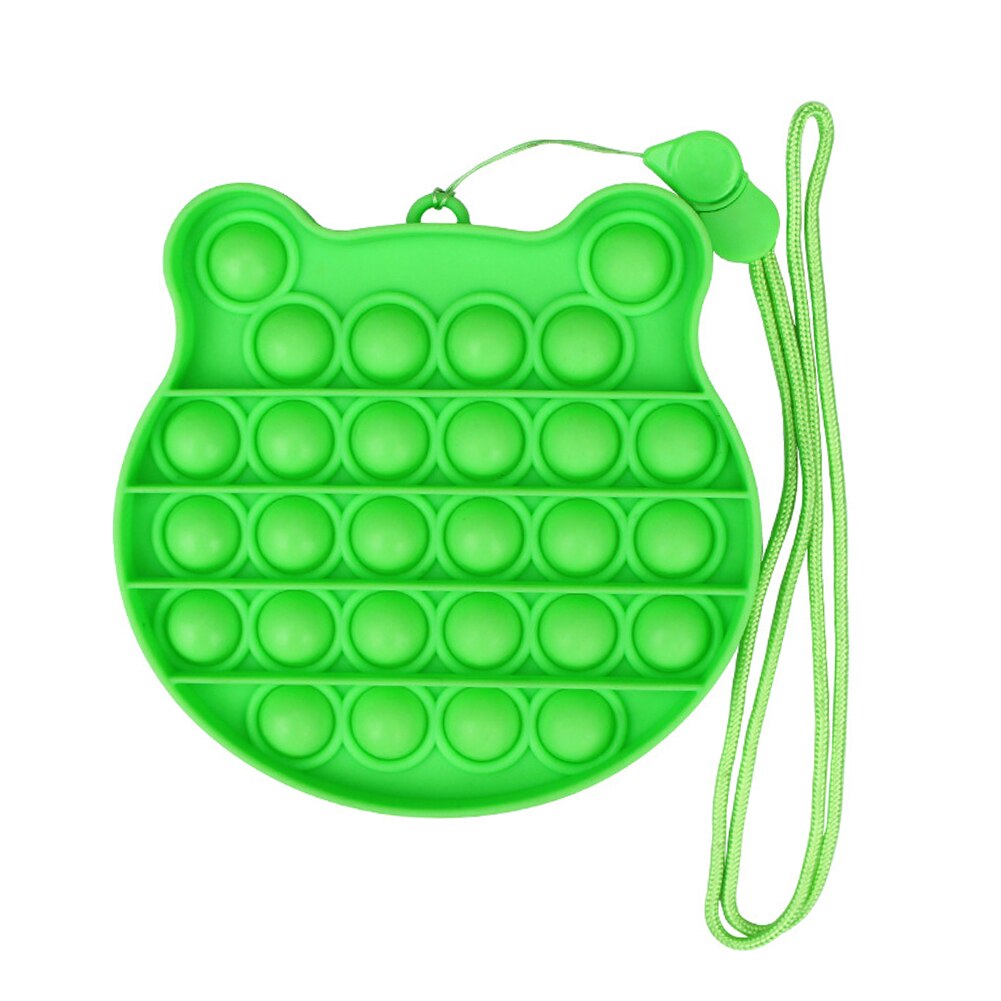 Children Fun Pressure Reduction Toy Autism Special Needs Push Pop Bubble Silicone Stress Reliever Sensory Fidget Toy: K