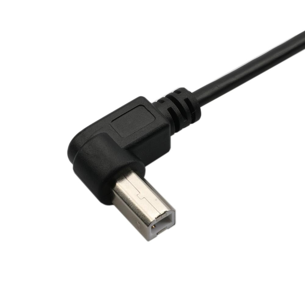 Right Angled Printer Extension Cable USB 2.0 B Adapter Male to Female USB 2.0 Type B Male to Type B Female Printer Panel Mount E