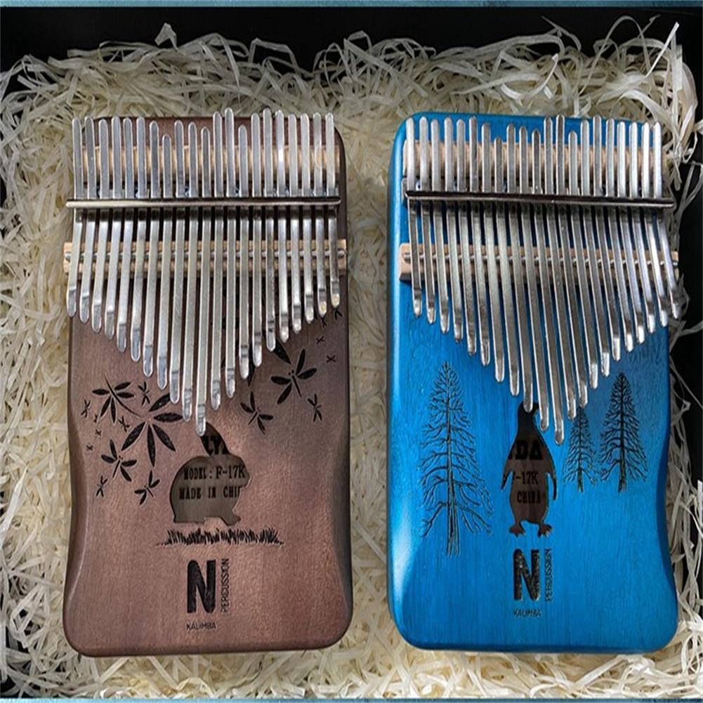 Kit d&#39;accessoires pour Piano à pouces Kalimba à doigts en acajou, 21 tons, 1 ensemble