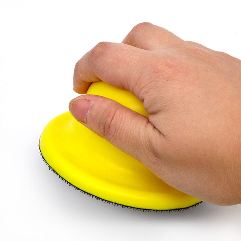 Almohadilla de lijado manual de 3/4/5 pulgadas, herramientas abrasivas sin polvo, bloque de lijado de espuma, bucle de gancho, herramientas de acabado de pulido