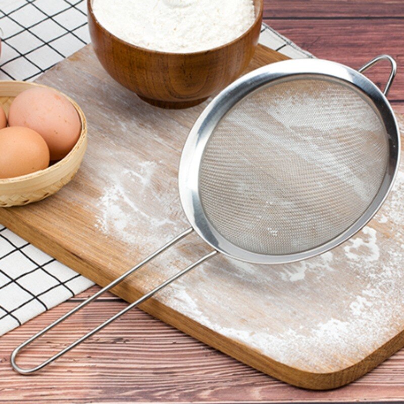 4pcs/set Plastic Wire Fine Mesh Oil Strainer Flour Sifter Sieve Colanders DIY Kitchen Tools Juice And Tea Strainer Cooking Tools: 29x13.7cm