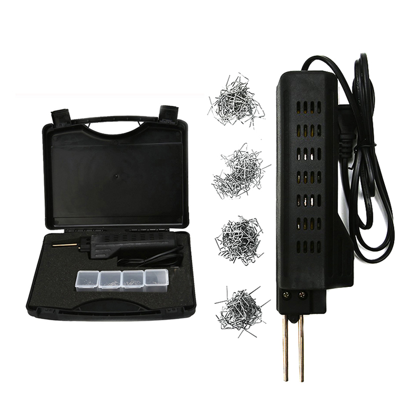 220W Plastic Lasmachine 2 in 1 Bumperreparatie Set Plastic Lassen met 800PCS Hete Stapler, 2 Thermisch Smottend Hoofd, 40PCS Plastic Lasstaven, Plastic Reparatie Kit Auto (Blauw