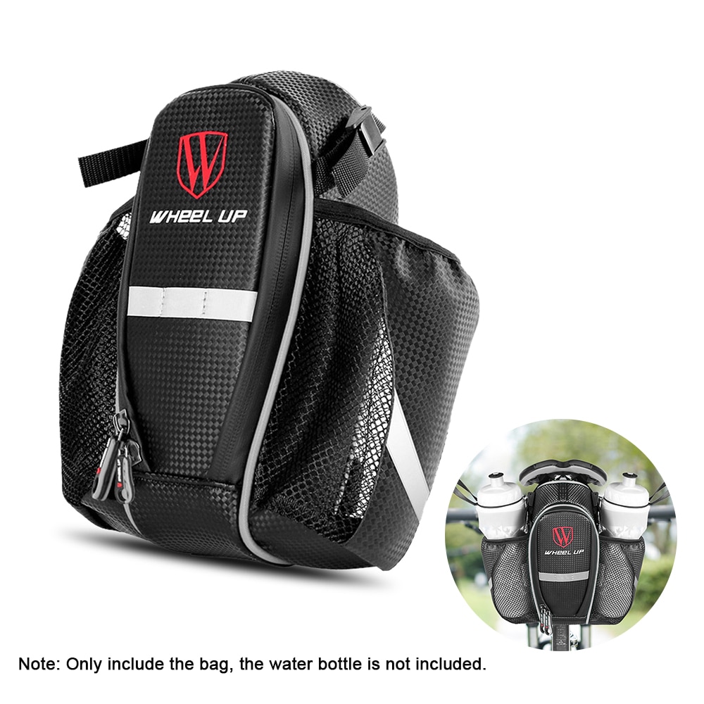 Bicycle Rear Rack Bag Bike Trunk Carrier Bag Cycling Pannier Saddle Bag with Dual Water Bottle Pockets Bicycle Accessories