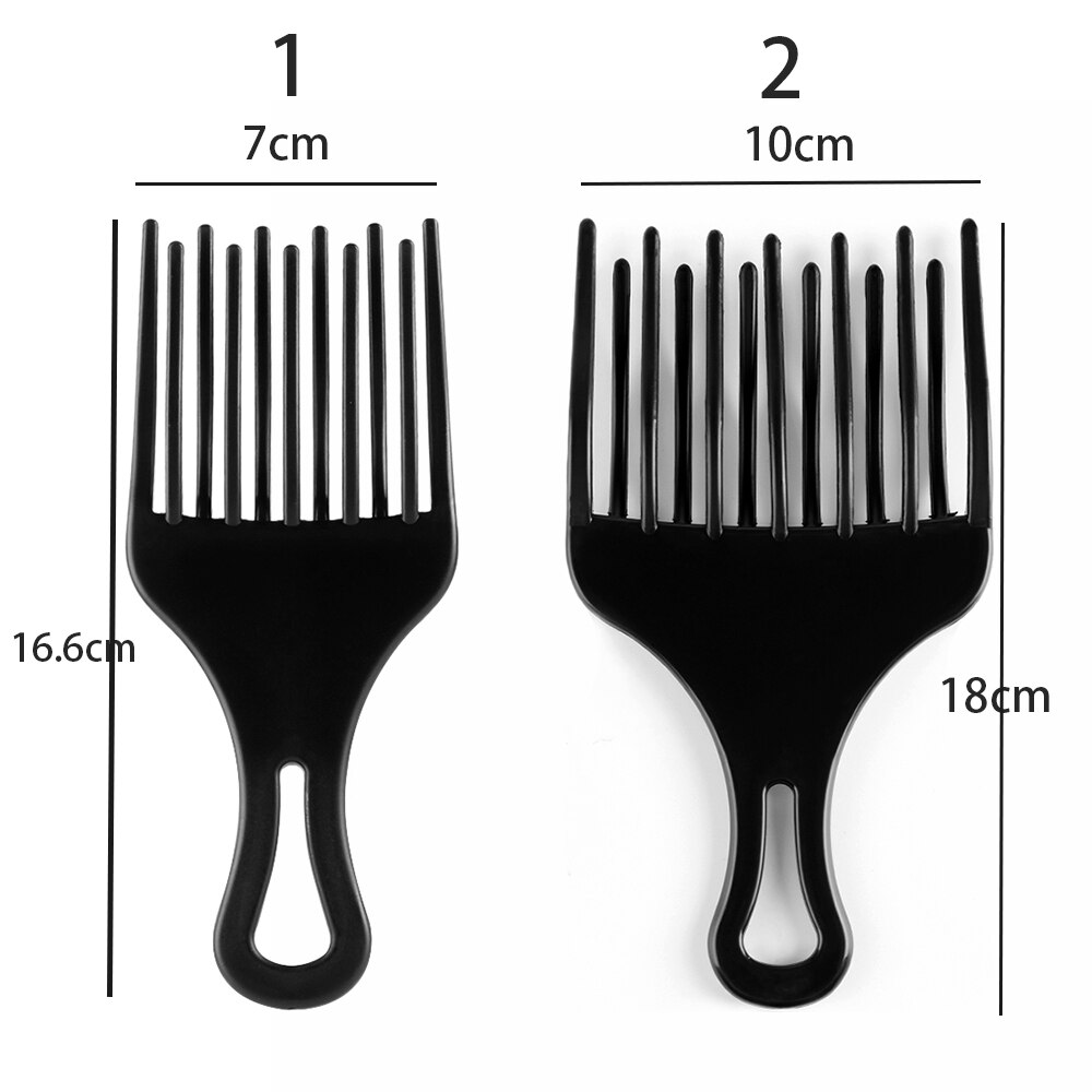 1pc afro hår indsæt vælg stor kam tand kam hår gaffel plast krøllet hår børste høj &amp; lavt gear værktøj til hårstyling
