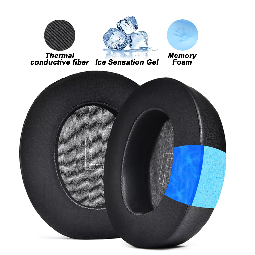 Kopfhörerpolster für Anker Soundcore Life Q30 Q35 Ersatz rosa Ohrpolster Kopfhörer Ohrenschützer Mesh Memory Covers Schwamm Protein: Licht Grau