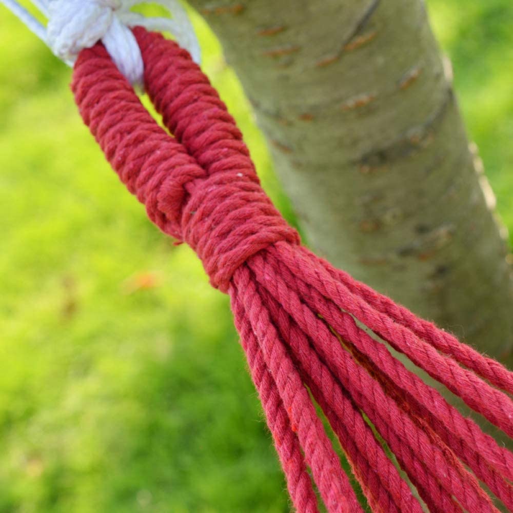 Canvas hammock with storage bag Red 200 x 80 cm