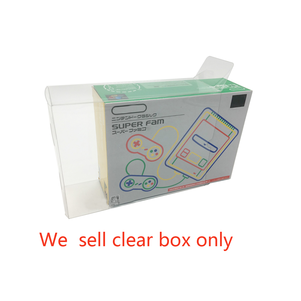 Clear transparent box for sfc mini game console collection display storage box
