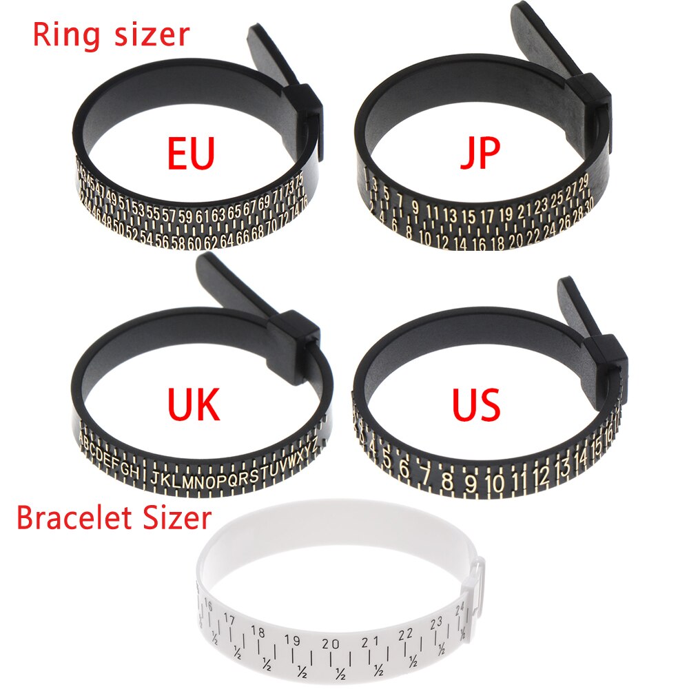 1/10pcs Bracelet/Ringsizer Measure UK/US/JP/EU Official Finger Measure Gauge Men and Womens Sizes A-Z Jewelry Accessory Tools