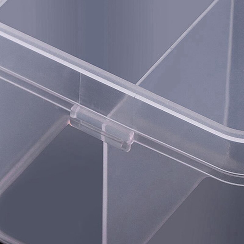 2 Grids Plastic Storage Box With Lid Nail Pen Container Organizer Unloading Cotton Manicure Tool Cosmetic Wash Towel Storage Box