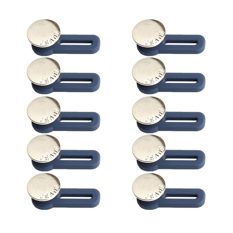 Extenseur de boutons en métal pour pantalons, 10 pièces, outils de couture gratuits, réglables, rétractables, réutilisables: 04