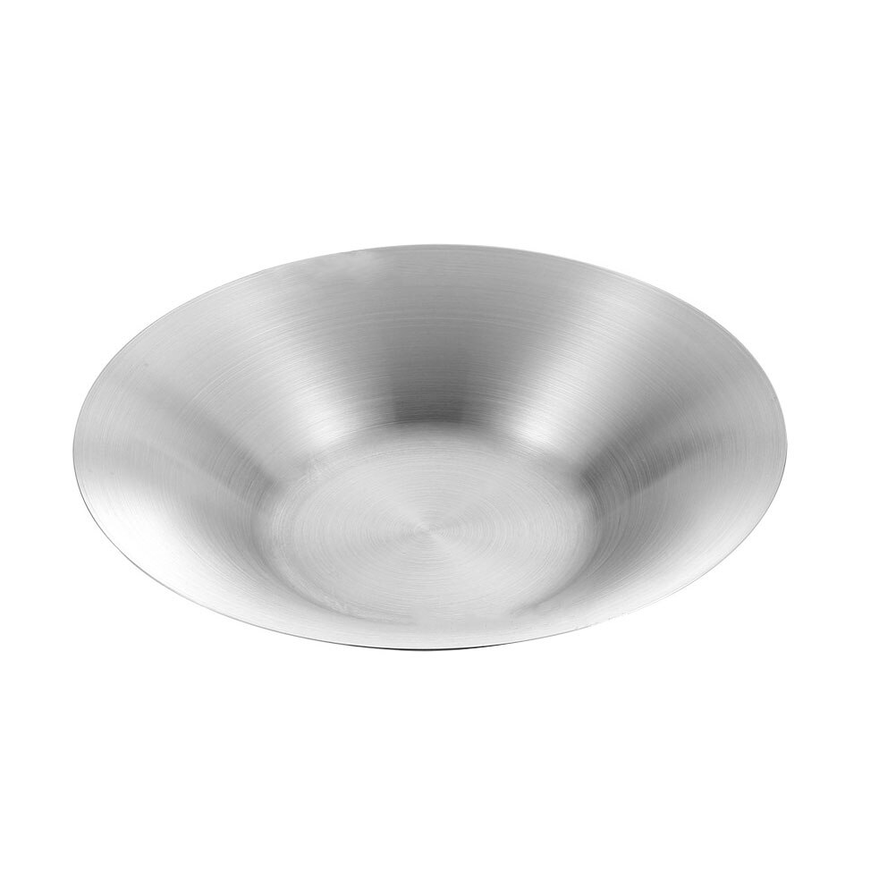 Stainless Steel Plate for Eating Stainless Steel Dish Round Dish Plate Cuisine Storage Plate: 25X25X4.5CM