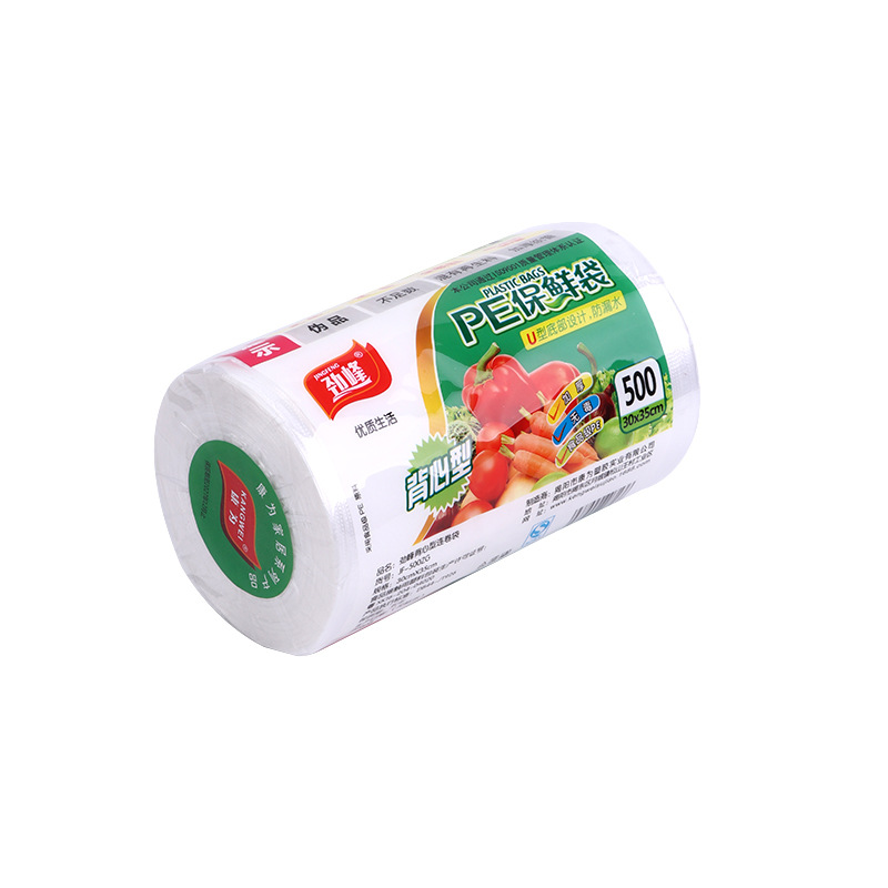 Bolsas para conservación de alimentos frescos, bolsas enrollables para supermercados en forma de lágrima, bolsas de plástico de mano para cocina para mantener fresco