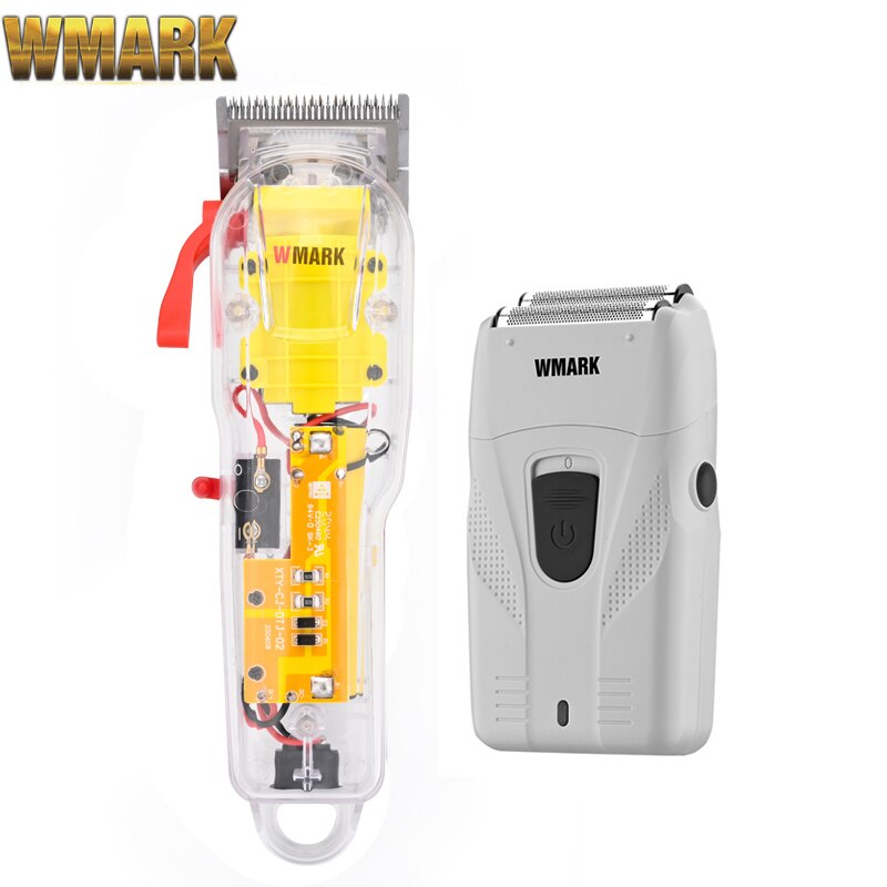 WMARK-Maquinilla de cortar el pelo NG-108 recargable, Maquinilla de cortar el pelo de Máquina para cortar Cabello, cubierta transparente, Base blanca o roja, rpm, modelo 7300: 108A 987W