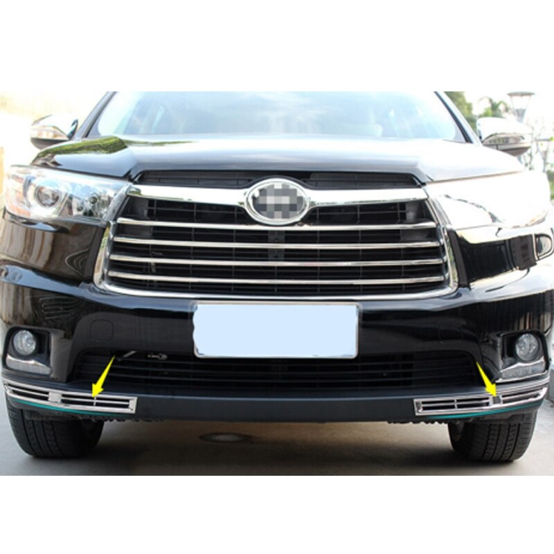 Bil främre stötfångare fram nedre dimljus kåpa dekorativ ram för toyota highlander kluger: Default Title