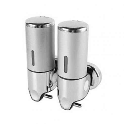 500ml 1/2/3 Bottle Liquid Soap Dispenser Wall Mounted Shower Body Lotion Plastic Detergent Shampoo Dispenser Bathroom Products: Silver / 3 Bottles