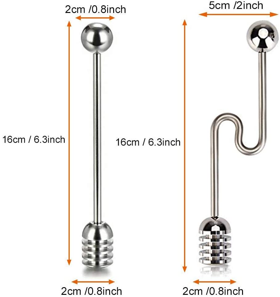 Honning og sirup dipper stick server honning ske 304 rustfri stål stav til honning potte krukkebeholdere