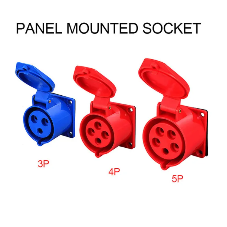 16A 32A 3P/4P/5P Industrial Plug And Socket Electrical Connector Waterproof Aviation Plug And Socket: MULTI / Line Connector / 4P