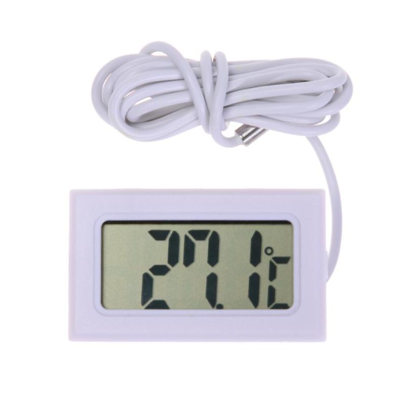 WINYS liquid crystal digital thermometer freezes indoor and outdoor thermometer Waterproof aquarium electronic thermometer: White