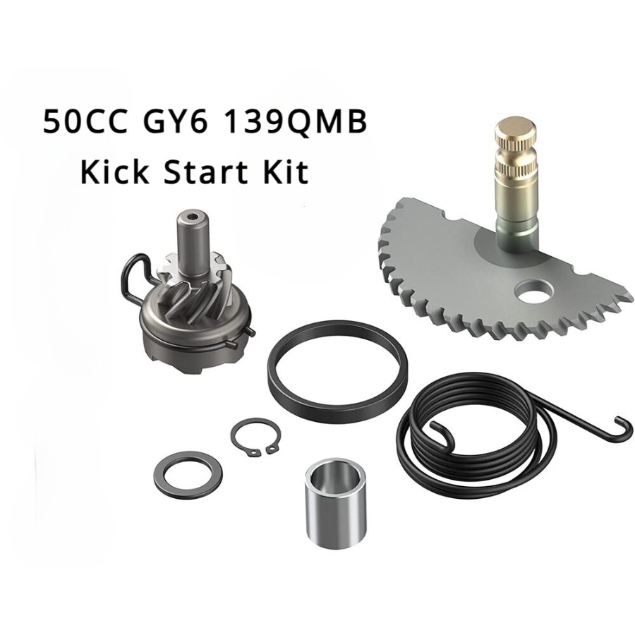 49cc 50cc gy6 139qmb für chinesische Moped Roller ATV Kickstart Bausatz komplette Zahnrad welle Feder ritzel tift tq Anlasser