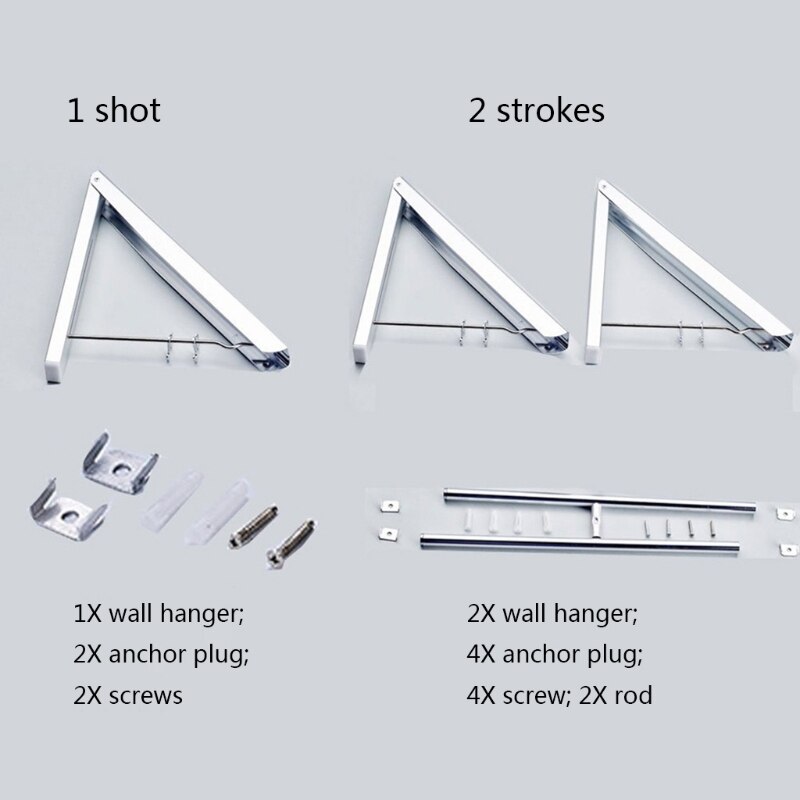 Perchero Invisible plegable para ropa, montado en la pared, multifuncional, a prueba de viento, L9CF