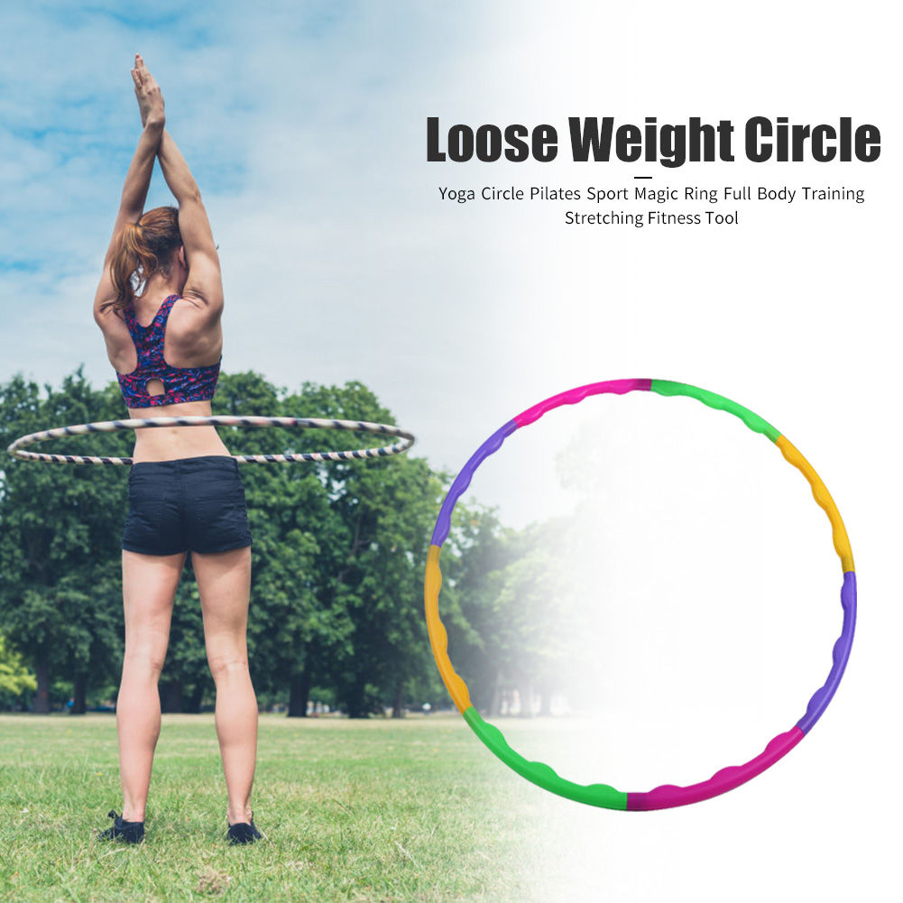 1PCS Exercise Sports Fitness Hoops Yoga Waist Children Weighted Gymnastics Loops Ring For Outdoor Exercise Sport Ornaments