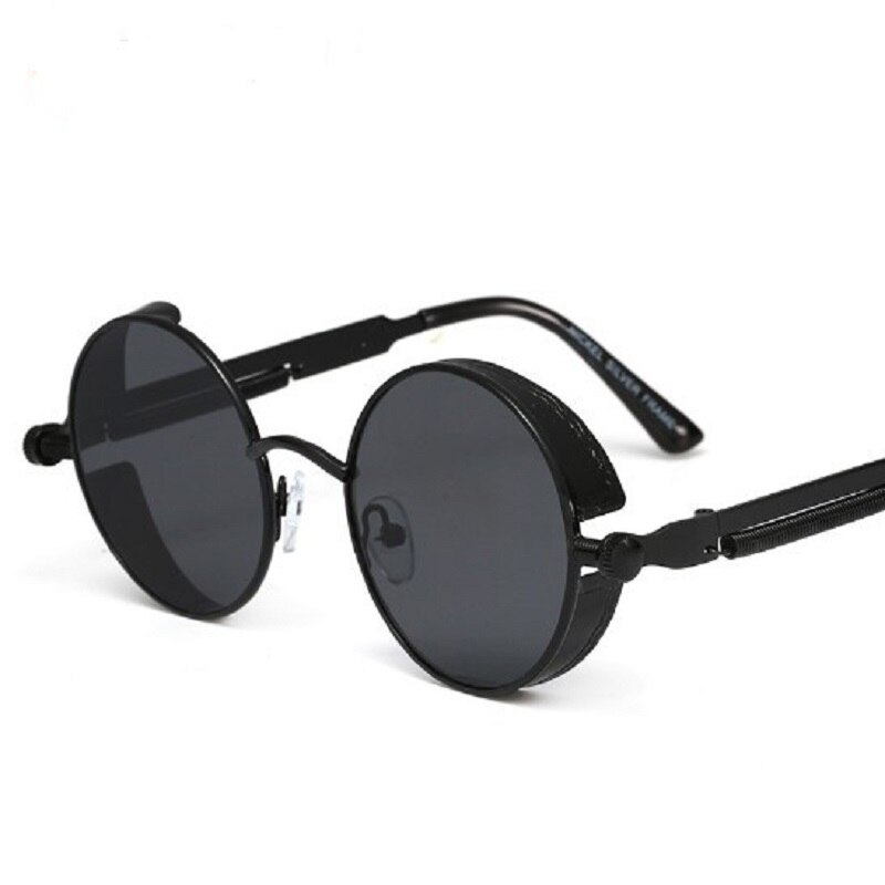 Retro Steampunk Round Sunglasses For Men & Women - Mirrored Lens UV400