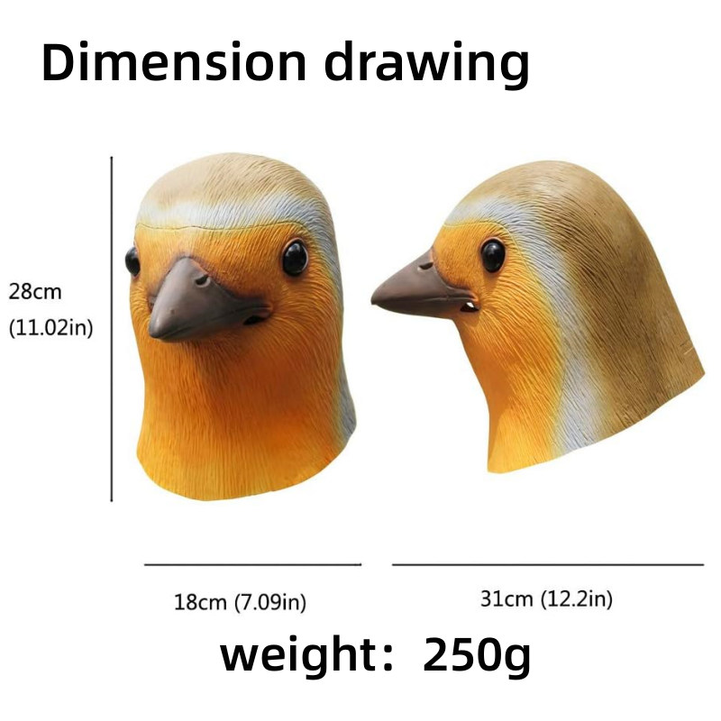 Nouveauté masque d'oiseau capuche en Latex Animal aigle Pigeon oiseau casque Halloween Costume carnaval Cosplay fête Zoo mascarade accessoires