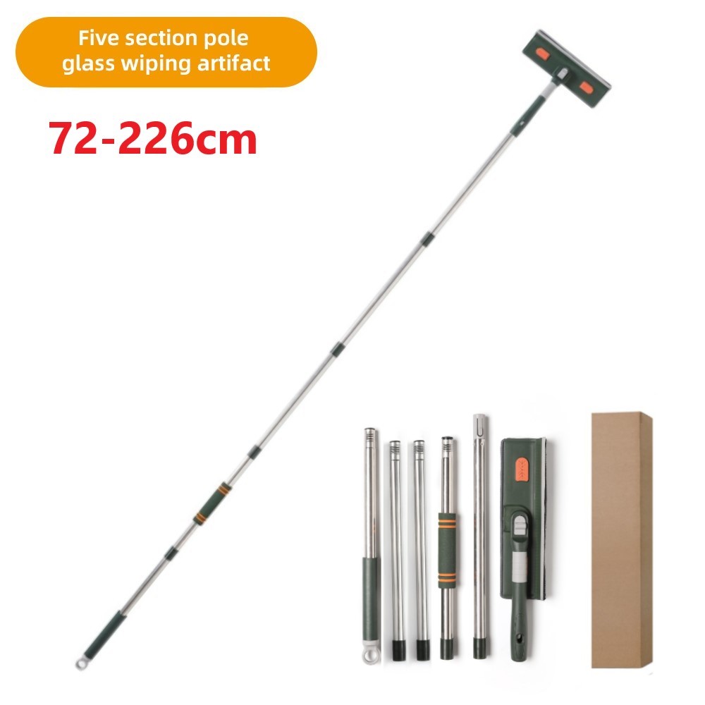 Herramientas de limpieza de ventanas de vidrio, limpiador de ventanas de doble cara, escurridor, raspadores de limpieza para baño, cepillo de lavado de ventanas de coche, limpiador de ventanas: Multicolor
