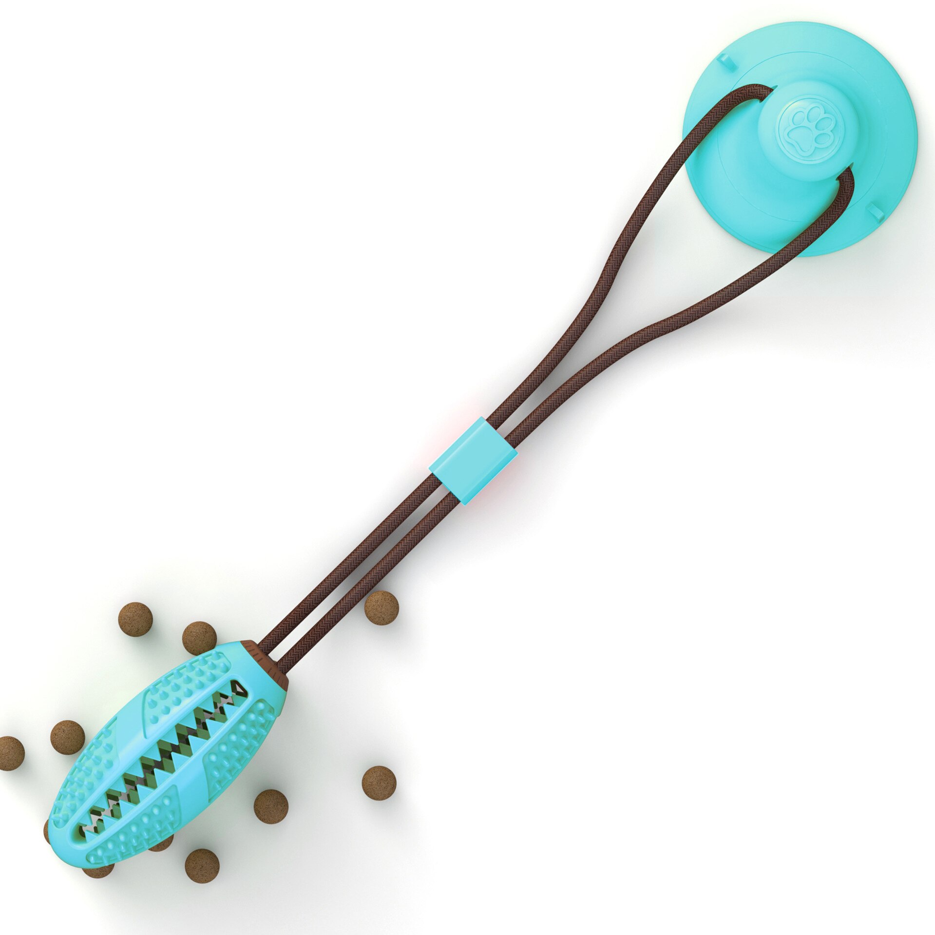 suction cup tug dog toy with Suction Cup Push Elastic Ropes Pet Tooth Cleaning Chewing Playing IQ Treat Puppy Cats Toys: Style A  2