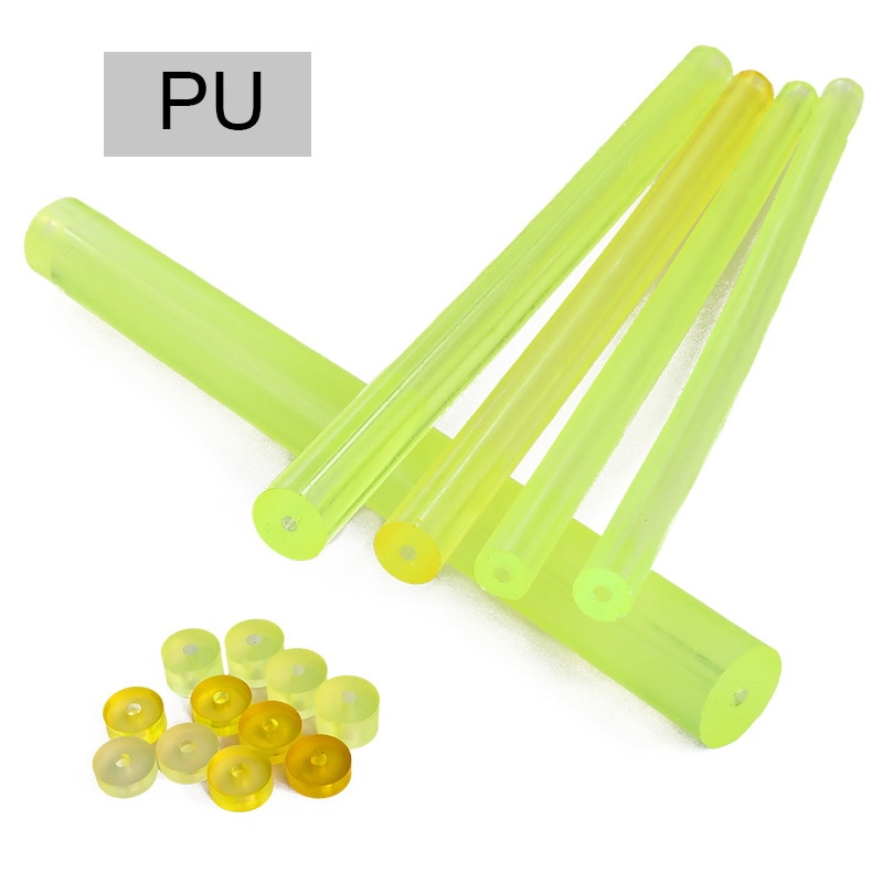 Barra hueca de goma de poliuretano de longitud de 500mm, barras de fuerza de pegamento, barras de PU, palo de defensa automática rojo alto