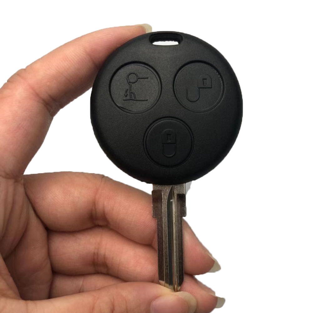 OkeyTech Replacement Car key For Mercedes Benz SMART Fortwo 450 Forfour Roadster Case 3 Button Blank Blade Remote Key Shell Fob