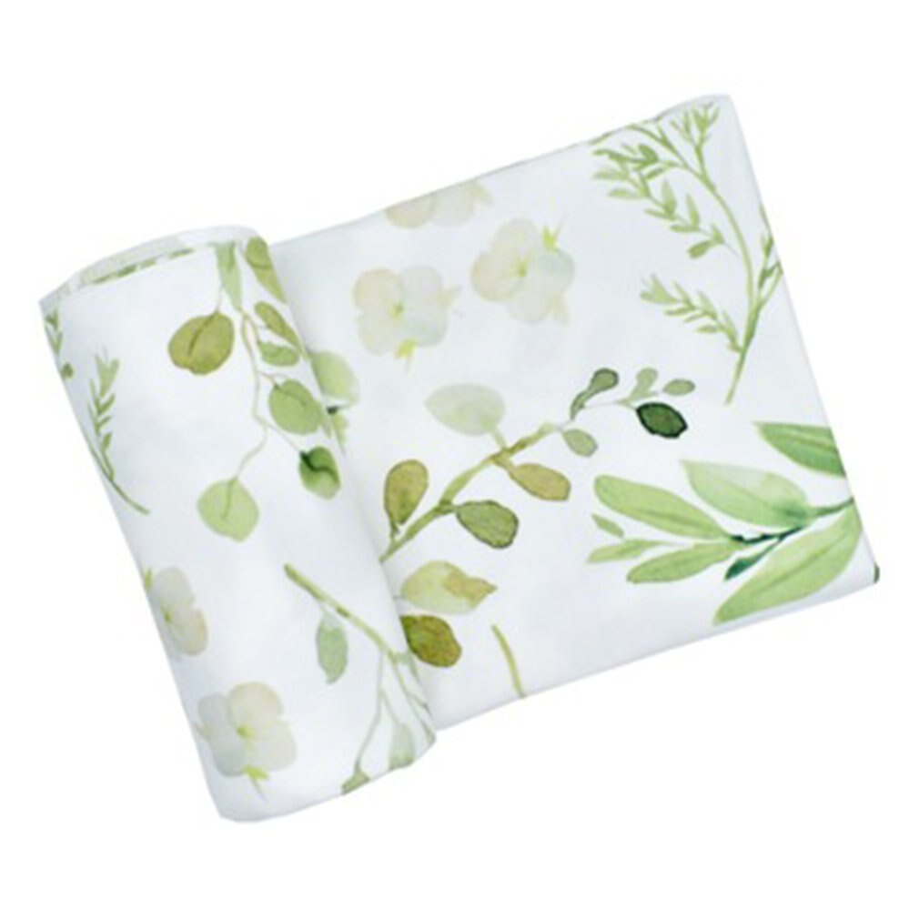 Newborn Watercolor Printing Wrap Cloth Neutral Downy Flowers Dot Animal Infant Baby Crib European And American Style: F 86x137cm