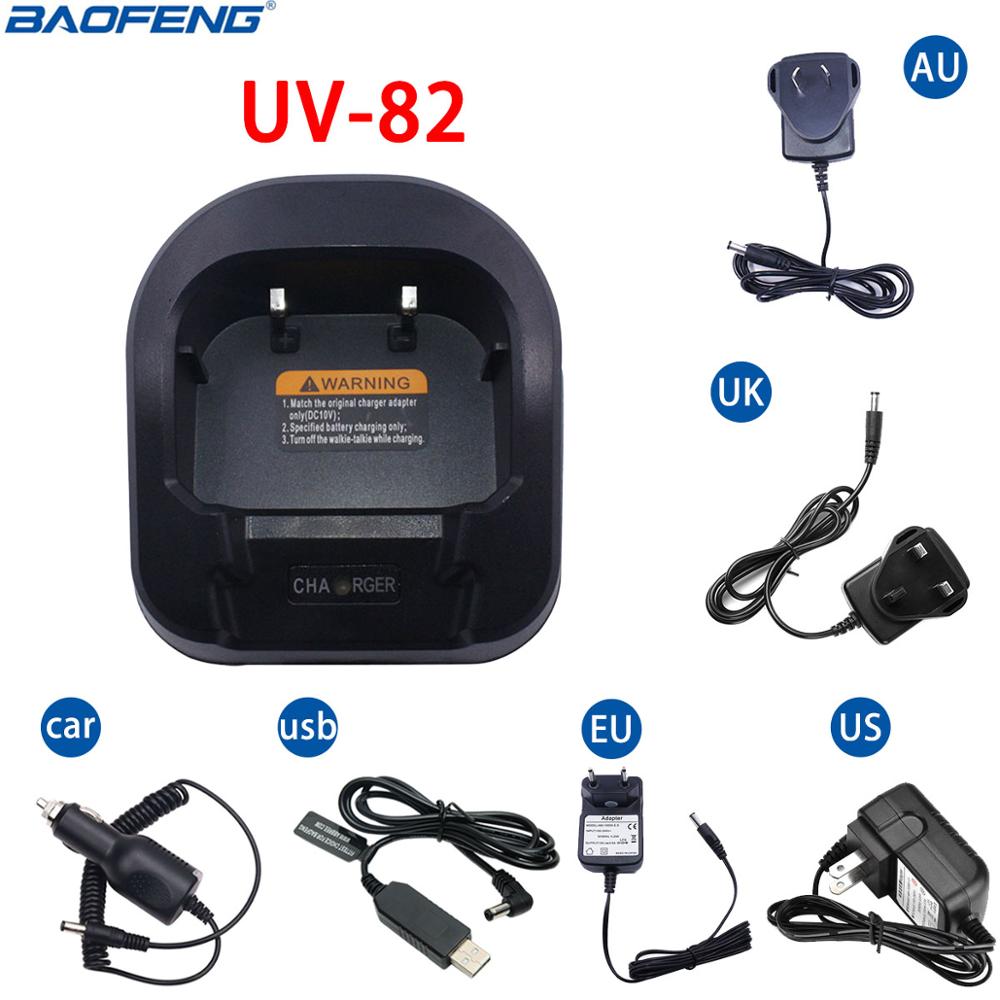 Baofeng UV-82 AB/USB/Araba/ABD/AU/İNGILTERE pil şarj cihazı CH-8 Walkie Talkie pofung UV-82 UV-82HX UV-82HP Iki Yönlü Telsiz UV82 artı