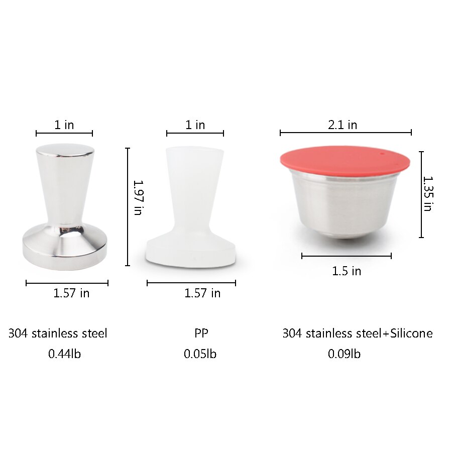 Cápsula reutilizable apto para cafetera Dolce Gusto color rojo/Cápsula de metal de acero inoxidable