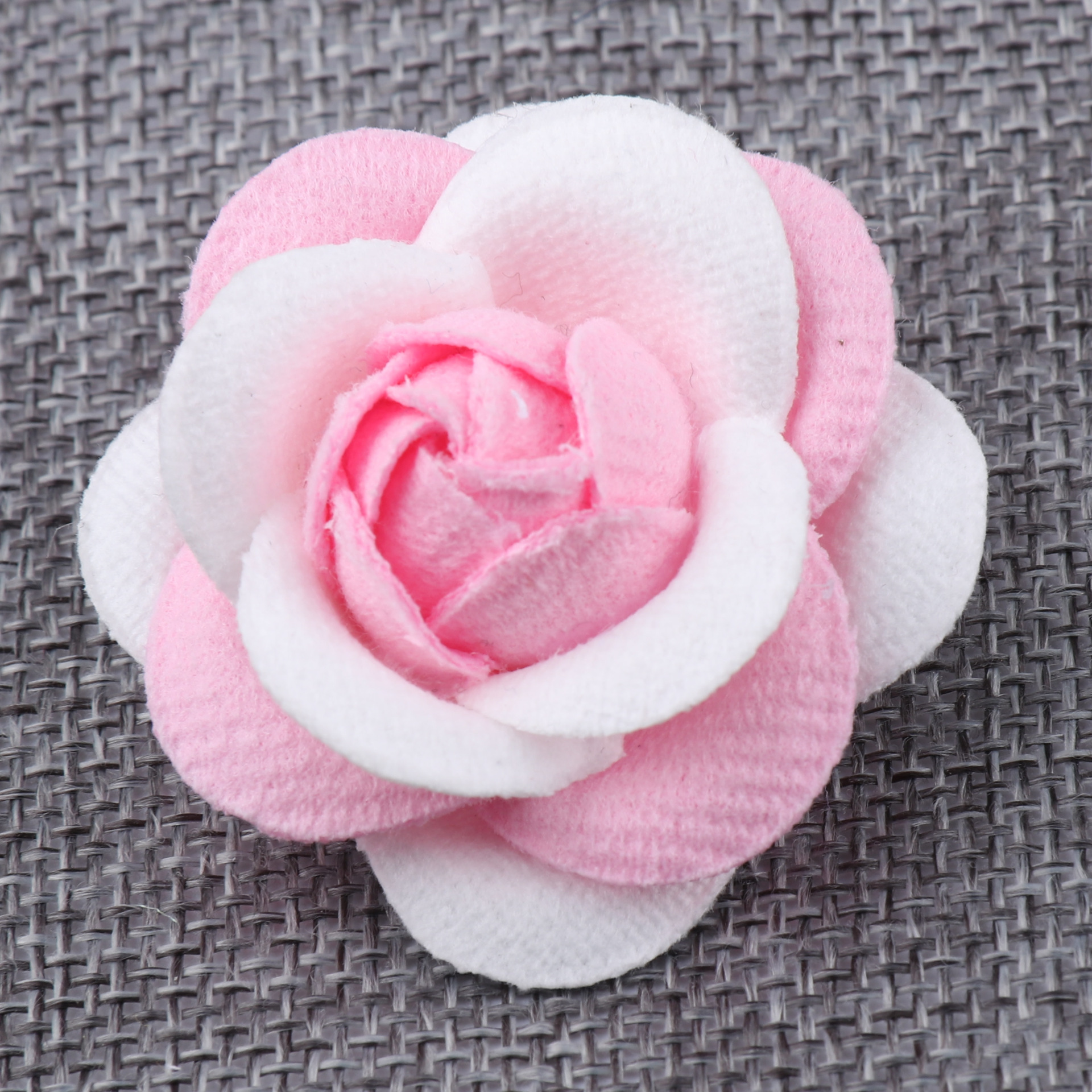 5x Kunstige Blomster 4cm - Rose Hoveder DIY til Hårpynt og Sløjfer: Mørkegrå
