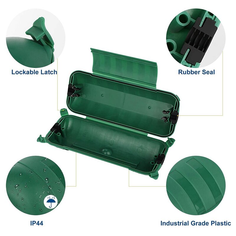 Waterproof Connection Box Extension Cord Cover Safety Connection Seal for Outdoor Garden Outlet / Plug / Power Tool